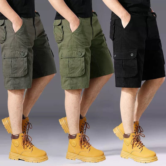 Herren Cargo-Shorts mit einer Vielzahl von praktischen Taschen und verstellbarem Bund EB