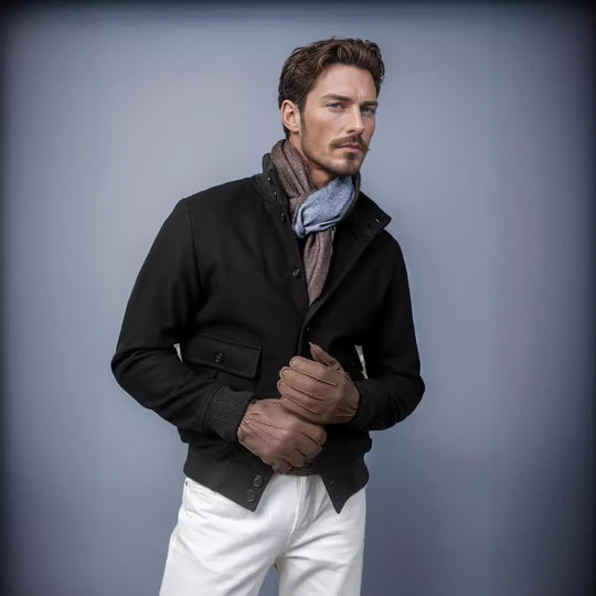Herren lässige Jacke mit praktischen Taschen und elastischem Bund EB