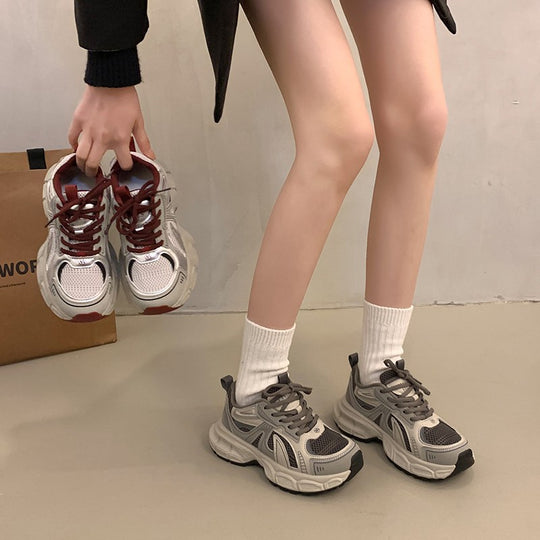 Damen Sportliche Lauf-Sneaker mit atmungsaktiver Mesh-Oberfläche und dämpfender Sohle EB