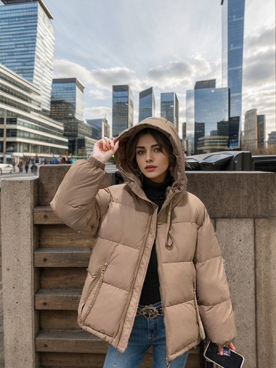 Damen Übergangsjacke mit voluminösen Steppnähten und praktischen Eingrifftaschen EB