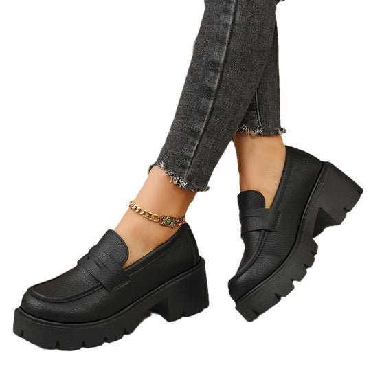 Damen Modische Loafers mit markanter Profilsohle und schickem Design EB