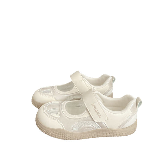 Damen Sportliche Klettverschluss Sneakers mit luftiger Mesh-Oberfläche und rutschfester Sohle EB