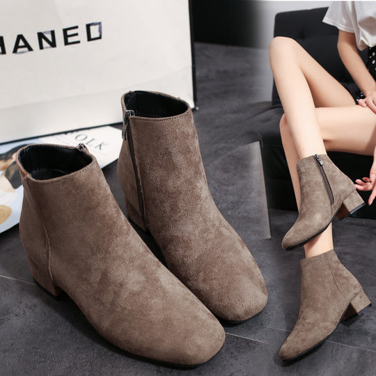 Damen Stiefeletten mit elegantem Reißverschluss und softem Obermaterial EB