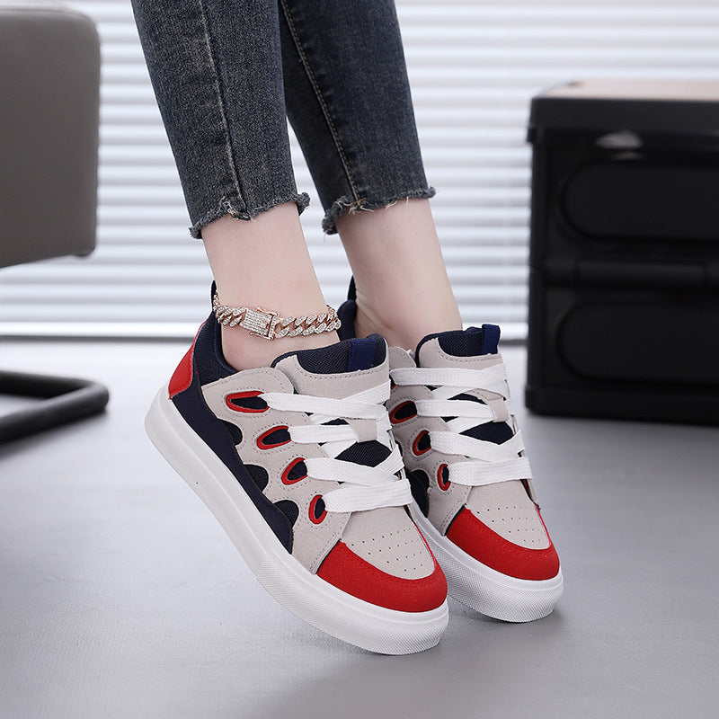 Damen modische Sneakers mit elastischen Schnürsystem und atmungsaktiver Oberfläche EB