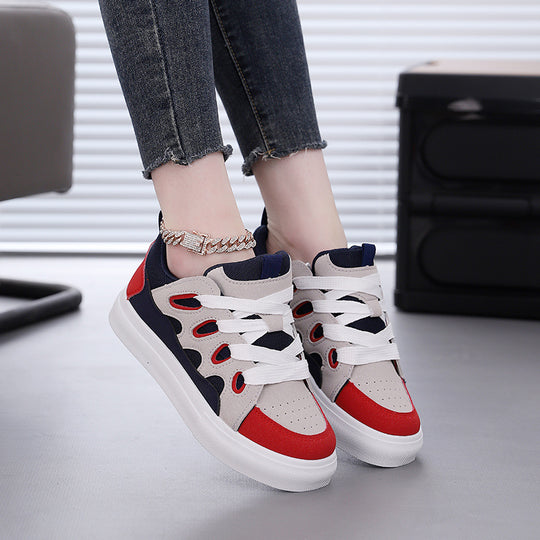 Damen modische Sneakers mit elastischen Schnürsystem und atmungsaktiver Oberfläche EB