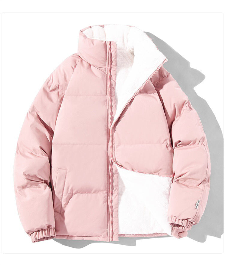 Damen gesteppte Thermo-Bomberjacke mit weichem Teddyfutter und hohem Stehkragen EB