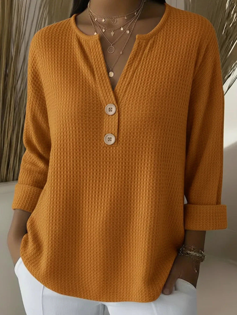 EB | Top Aus Denim Waffelstoff