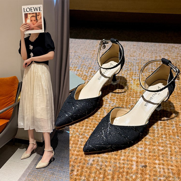 Damen elegante Slingback-Pumps mit filigranem Riemendesign EB