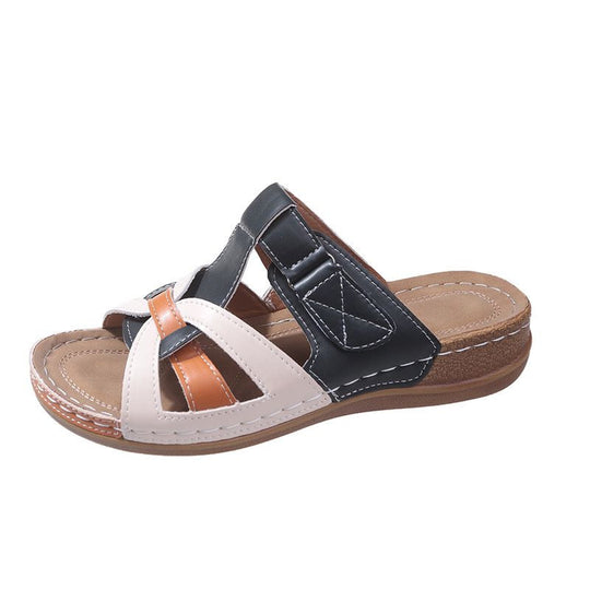 Damen Bequeme Riemensandalen mit ergonomischem Fußbett und modischem Riemendesign EB