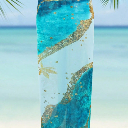 Damen Eleganter Einteiler Badeanzug mit passendem Strandrock EB