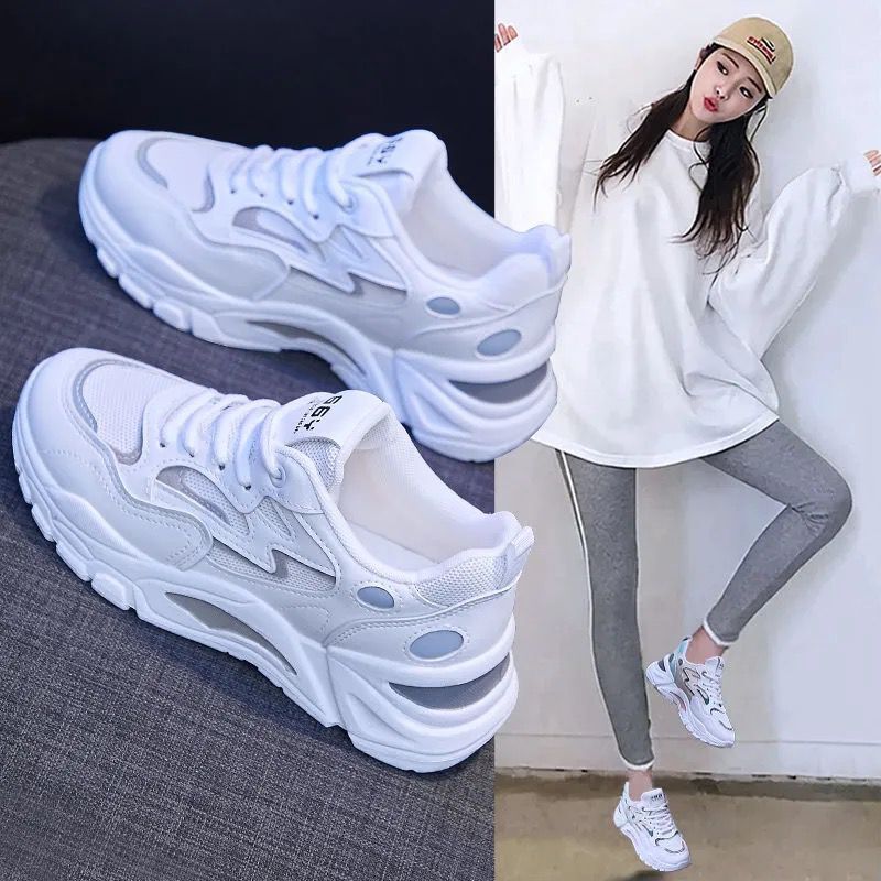 Damen Sportliche Lauf- und Freizeitschuhe mit atmungsaktivem Mesh-Obermaterial EB