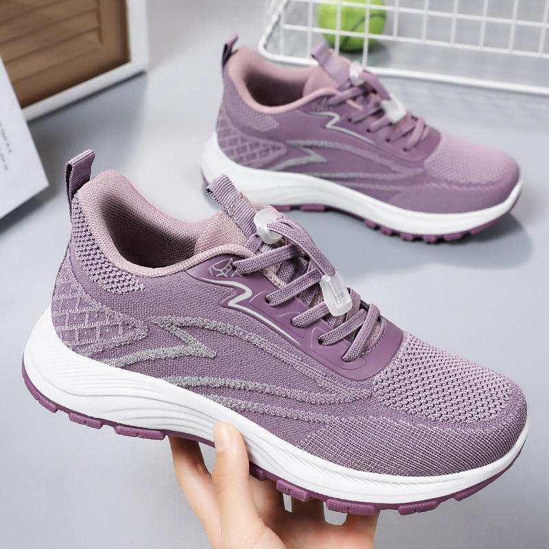 Damen Sportliche Fitness-Sneaker mit atmungsaktivem Obermaterial EB