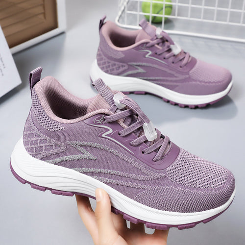 Damen Sportliche Fitness-Sneaker mit atmungsaktivem Obermaterial EB