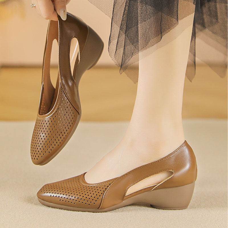 Damen Sling-Pumps mit atmungsaktivem Lochmuster EB