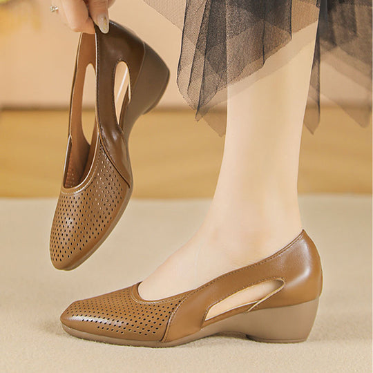 Damen Sling-Pumps mit atmungsaktivem Lochmuster EB