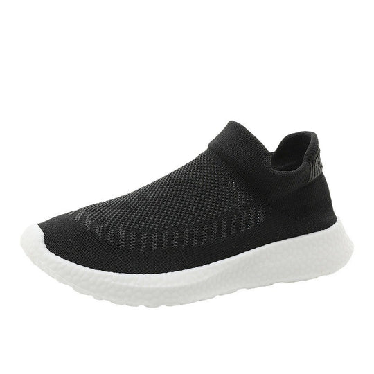 Damen atmungsaktive Slip-On Sneakers mit flexiblem Strick-Obermaterial EB