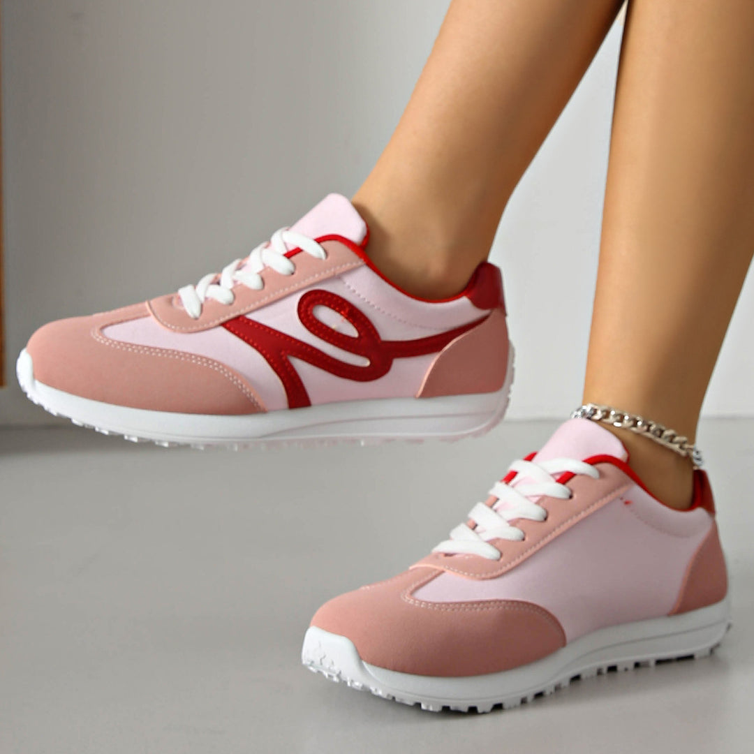 Damen Sportliche Sneakers mit atmungsaktiver Oberflächenstruktur und bequemer Dämpfung EB