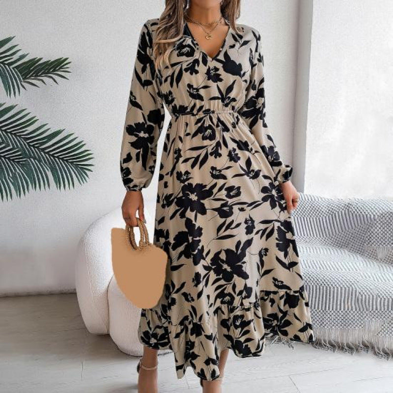 Damen Maxi-Kleid mit blumigem Muster EB