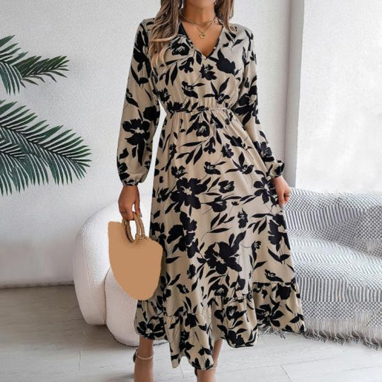 Damen Maxi-Kleid mit blumigem Muster EB