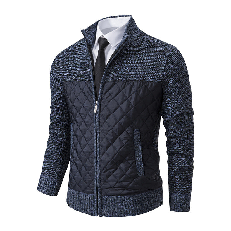 Herren gesteppte Freizeitjacke mit hochschließendem Kragen und praktischen Taschen EB