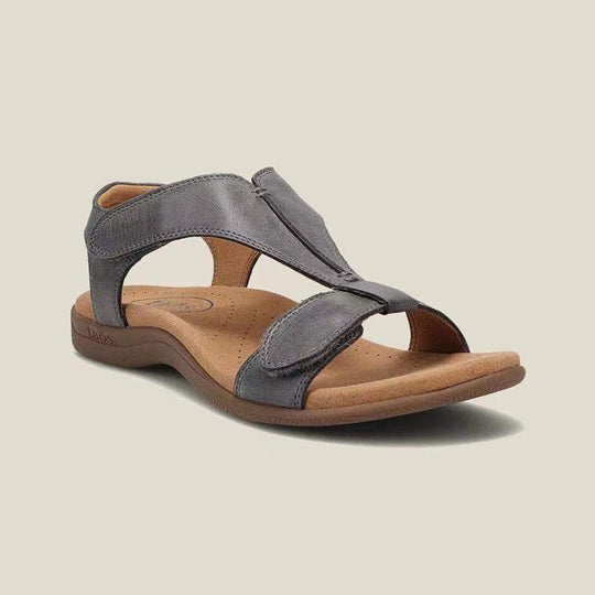 Damen Bequeme Sandalen mit anatomischem Fußbett und verstellbaren Riemen EB