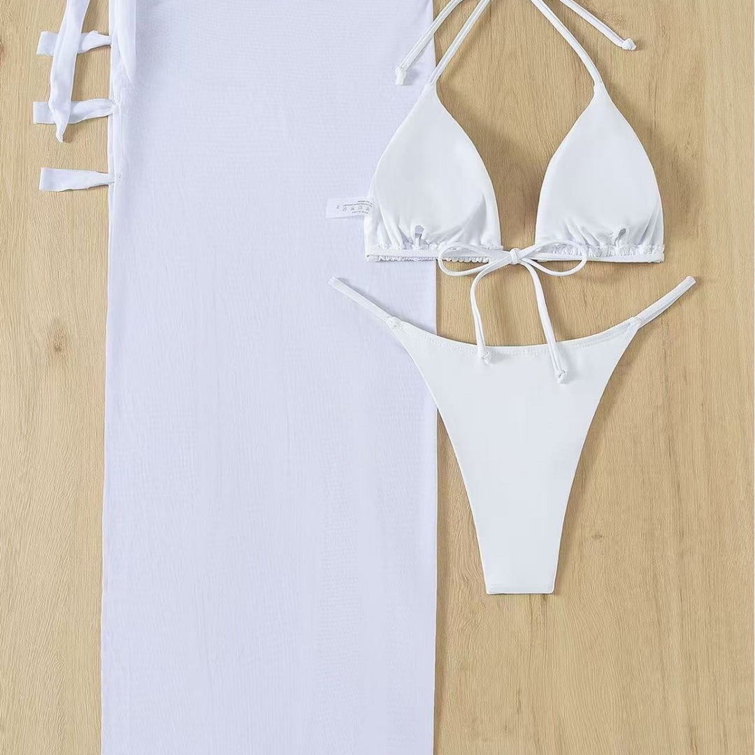 Damen Triangel-Bikini-Set mit eleganter Wickeloptik EB