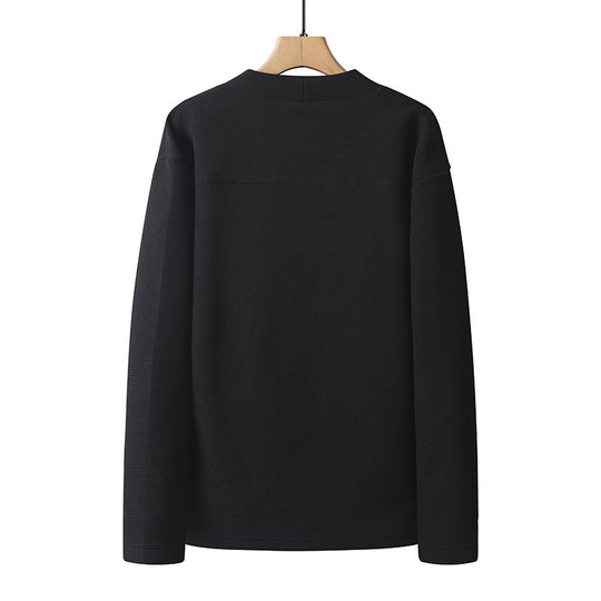 Herren leichter Strickcardigan mit V-Ausschnitt, Knopfleiste und aufgesetzten Taschen EB