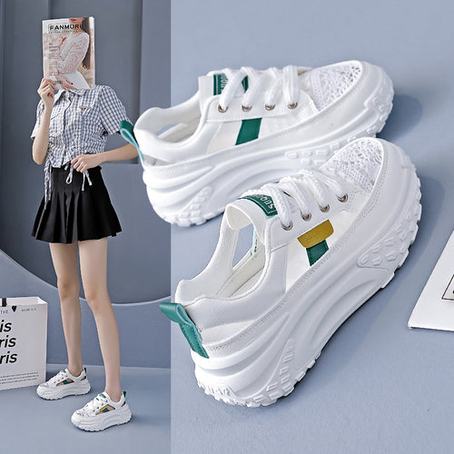 Damen Chunky Sneakers mit luftdurchlässigem Netz-Obermaterial und dämpfender Sohle EB