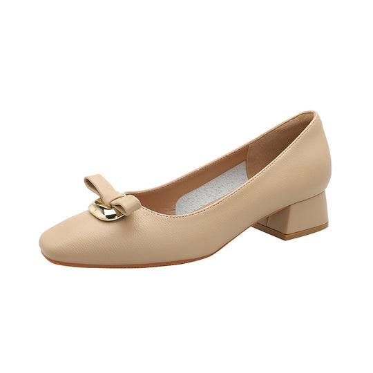 Damen elegante Ballerinas mit modischer Schnallenapplikation EB