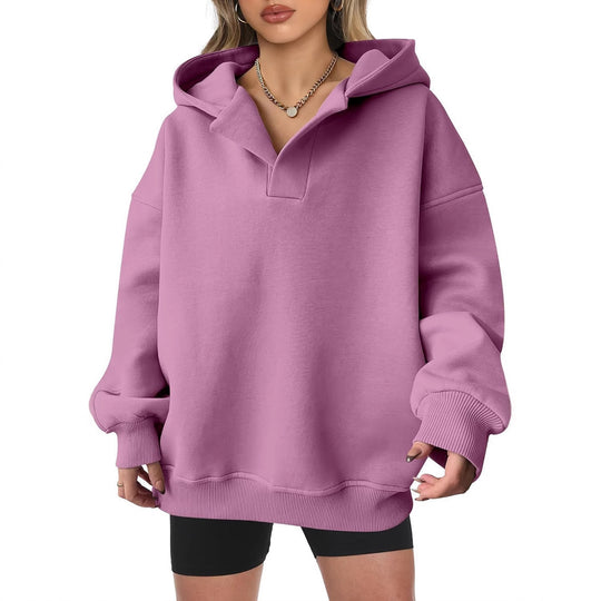 Damen Oversized Kapuzenpullover mit modischem Schnitt und legerem Look EB