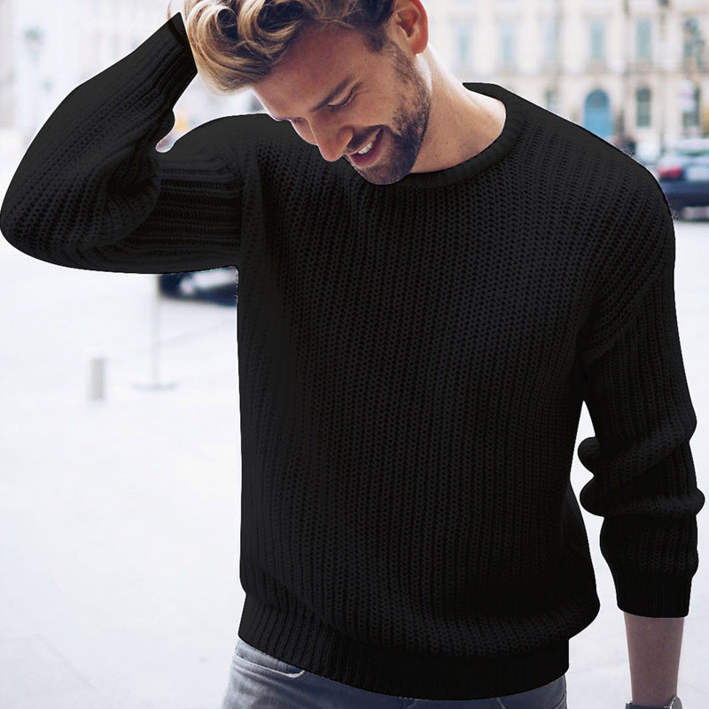 Herren lässiger Strickpullover mit modernen Strukturen EB