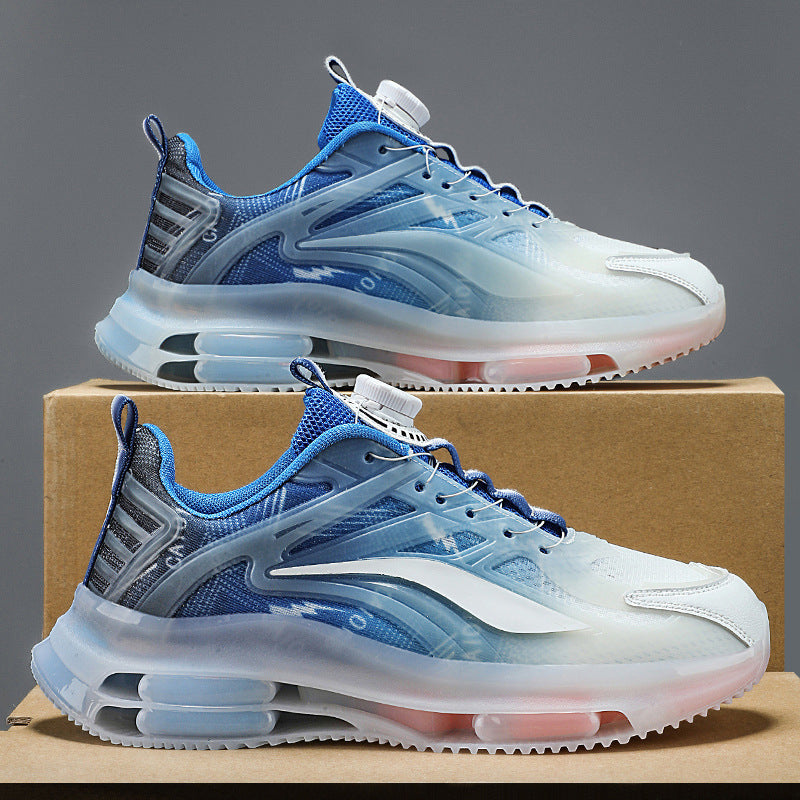 Unisex luftgepolsterte Hybrid-Sneaker mit transluzenter Hohlkammer-Zwischensohle und Drehverschluss EB