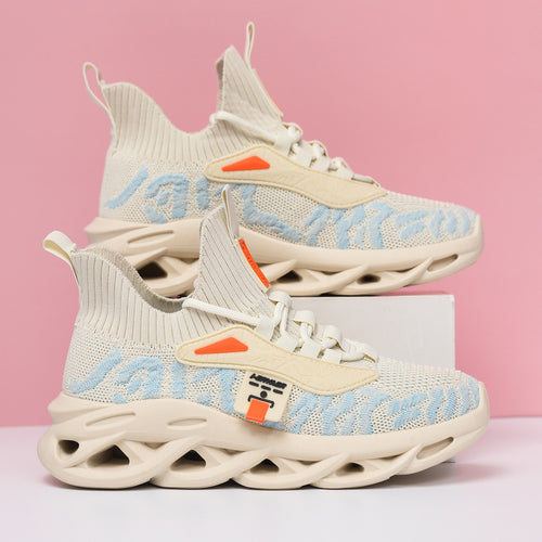 Damen Sportliche Strick-Sneaker mit rutschfester Laufsohle EB