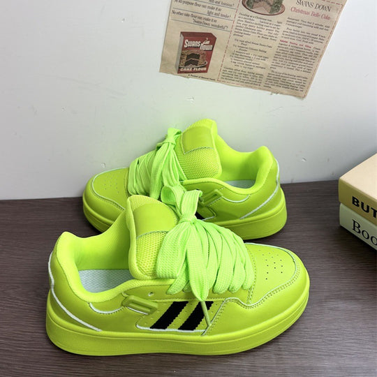 Damen Sportliche Sneakers mit atmungsaktivem Mesh-Obermaterial und modischer Schnürung EB