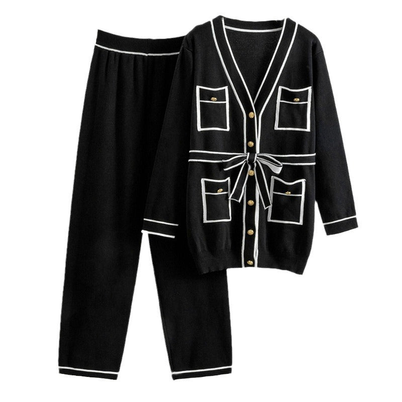 Damen gemütliches Strickanzug-Set EB