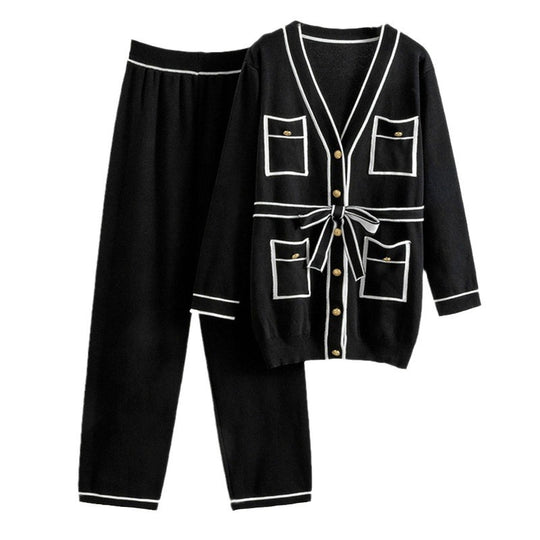 Damen gemütliches Strickanzug-Set EB