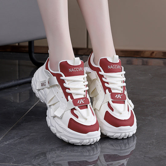 Damen Sportliche Chunky Sneakers mit innovativem Design und rutschfester Sohle EB