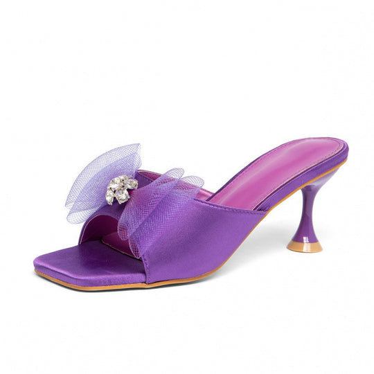 Damen Mules mit zierlicher Schleifenverzierung und eleganten Details EB