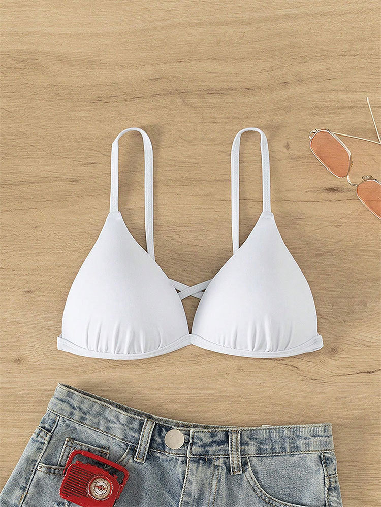 Damen Triangel-Bikinioberteil mit verstellbaren Riemen EB