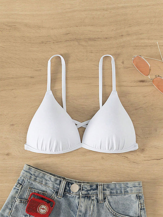 Damen Triangel-Bikinioberteil mit verstellbaren Riemen EB