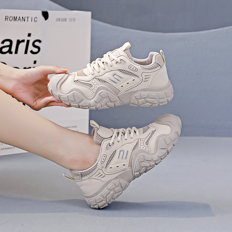 Damen Sportliche Chunky Sneakers mit atmungsaktiver Mesh-Oberfläche und rutschfester Sohle EB