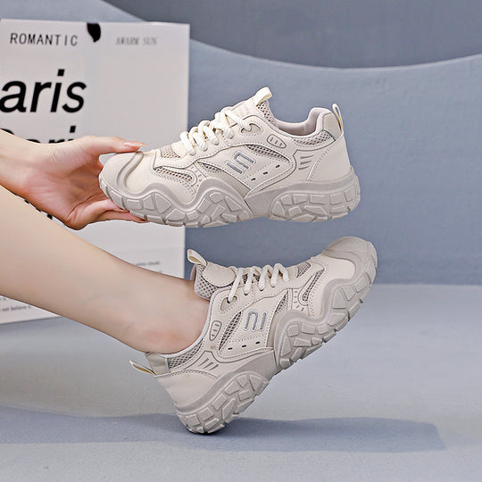 Damen Sportliche Chunky Sneakers mit atmungsaktiver Mesh-Oberfläche und rutschfester Sohle EB