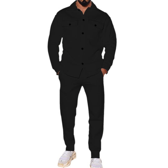 Herren Lässiges Set aus Hemd und Jogginghose EB
