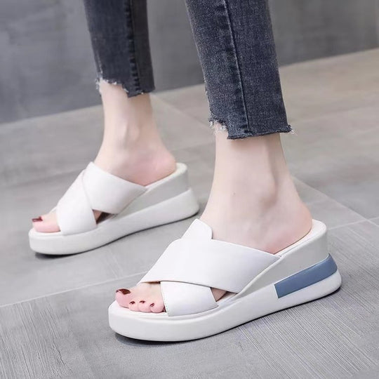 Damen Bequeme Clogs mit modischem Querband EB