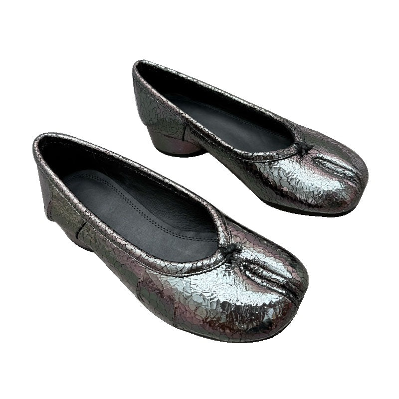Damen Ballerinas mit schimmerndem Obermaterial und bequemer Passform EB