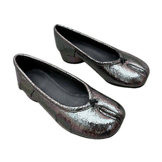 Damen Ballerinas mit schimmerndem Obermaterial und bequemer Passform EB