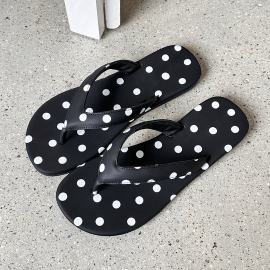 Damen Zehentrenner-Sandalen mit modernem Punkte-Design EB