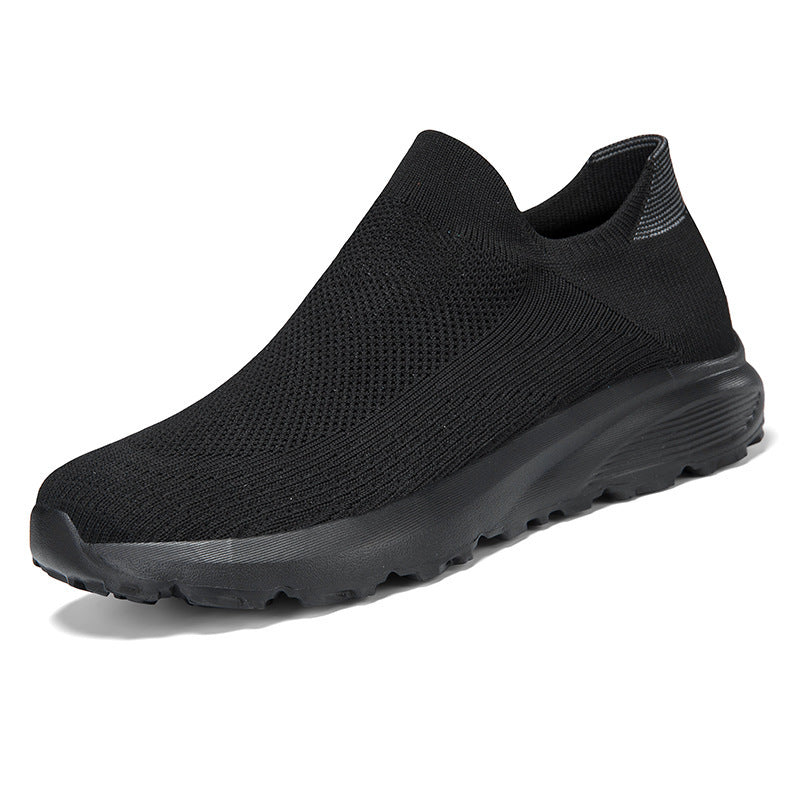 Unisex nan elastischer Strick-Schlupfschuh mit konturierter viskoelastischer Innensohle und rutschfester stoßdämpfender Laufsohle EB
