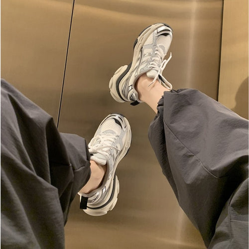 Damen Sportliche Sneakers mit atmungsaktiver Mesh-Oberfläche und komfortabler Dämpfung EB