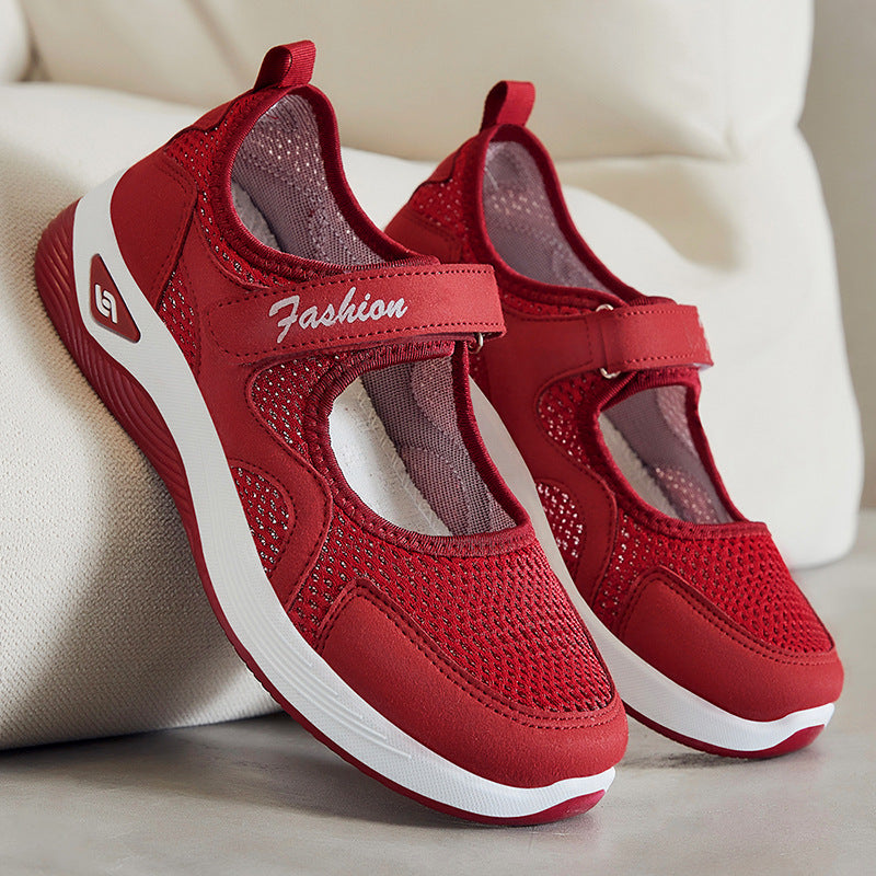 Damen Sportliche Slip-On Schuhe mit rutschfester Sohle und atmungsaktivem Obermaterial EB